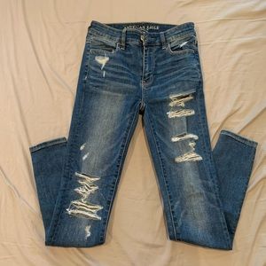 American Eagle Ripped High Rise Jeggings